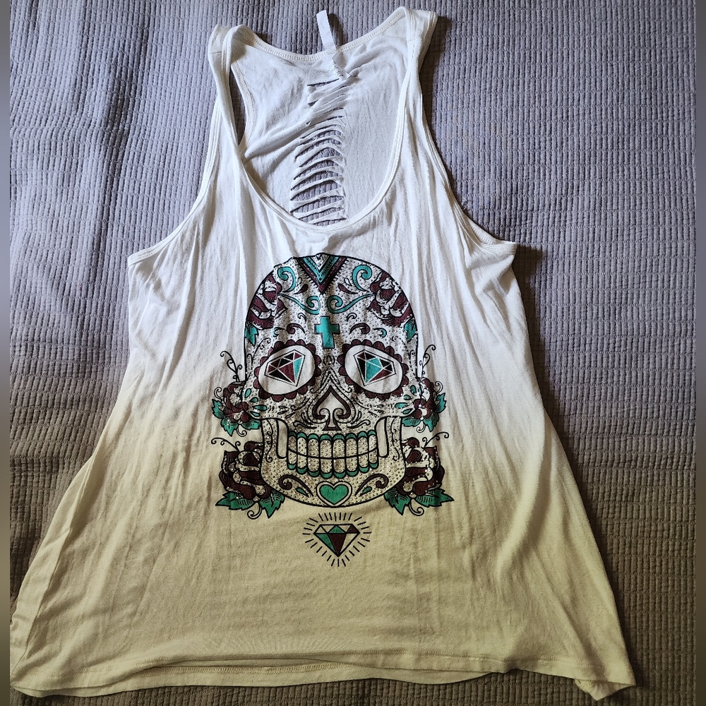 Sugar skull tank top 3xl